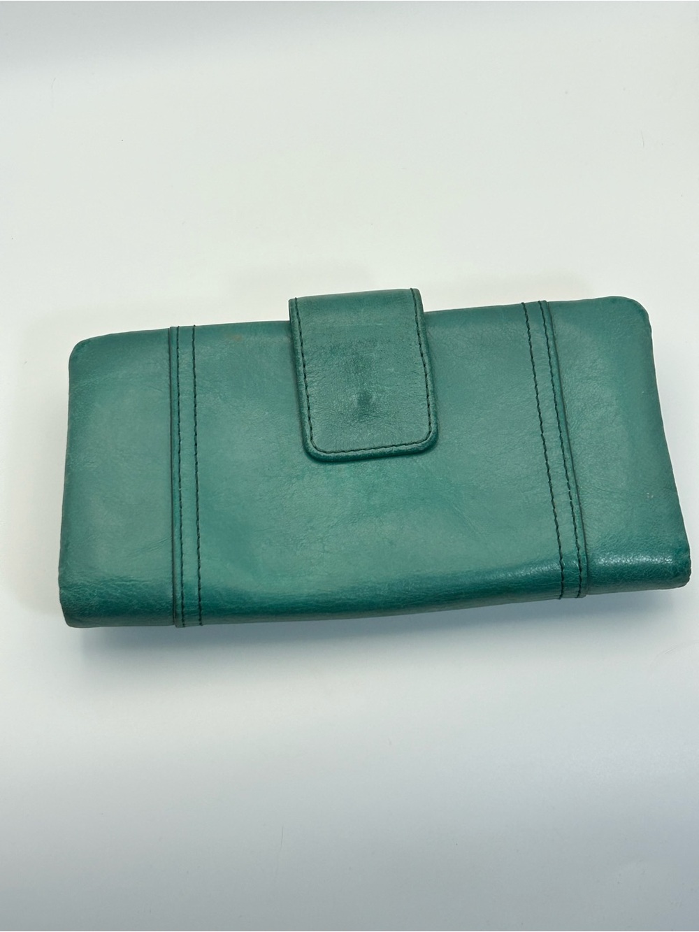 Vintage Fossil Ellis Green Leather Women's Clutch Wallet Multi-slots Zip Snap - Picture 6 of 12